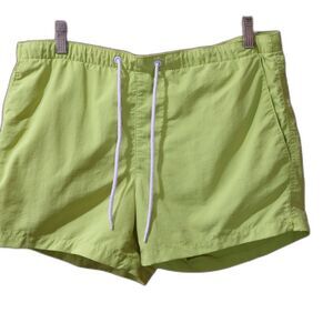 Club Monaco Lime Green Short Swim Trunks Small